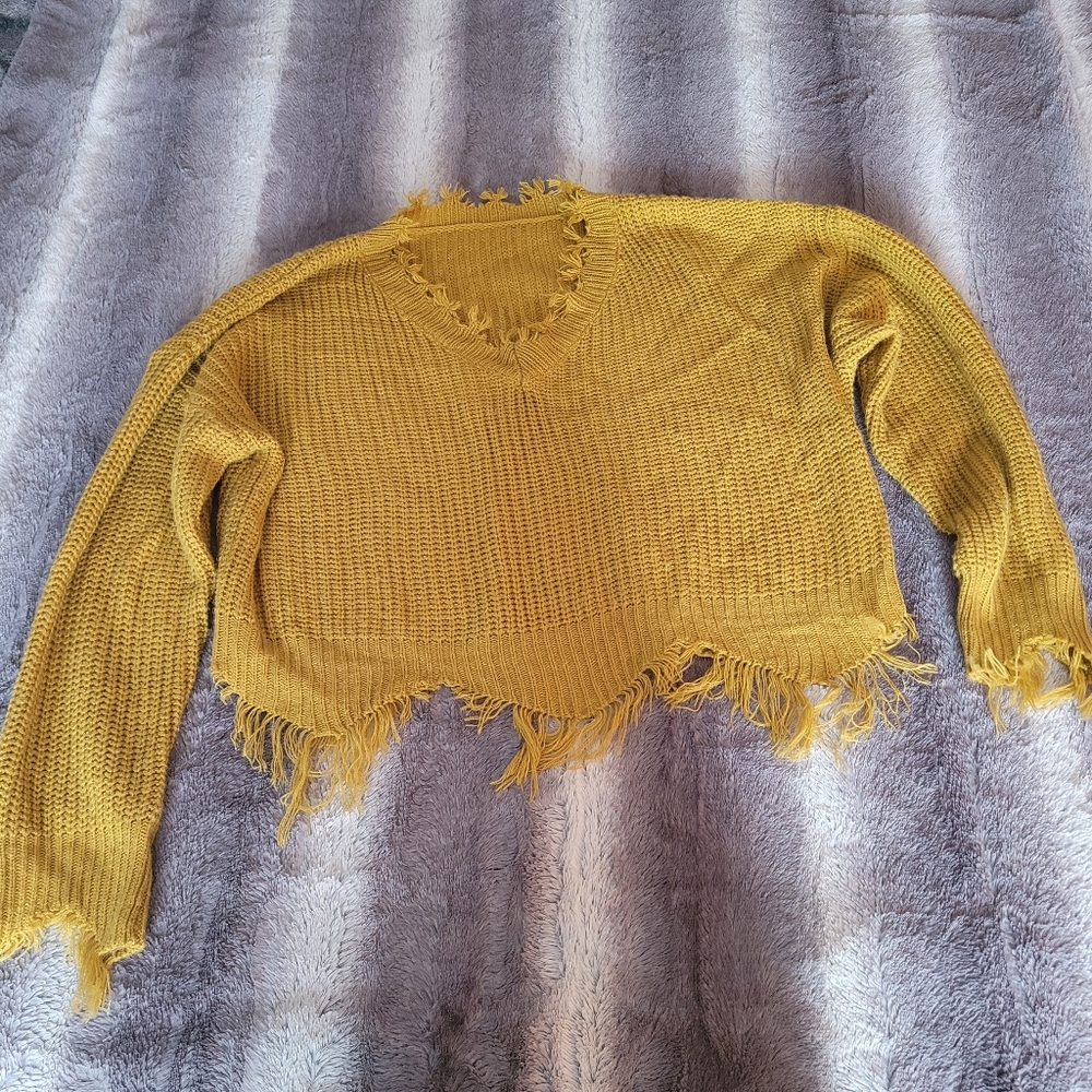 Distressed sweater size 1x